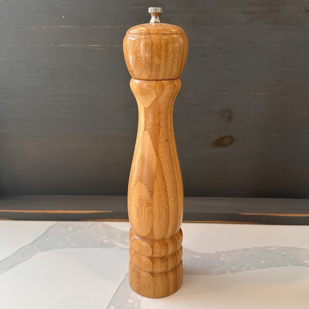 Vintage 12" William Bounds Wooden Pepper Mill Grinder – Made in USA